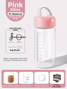 IF by karim | Electric Automatic Stirring Glass Cup Food Grade 1pc