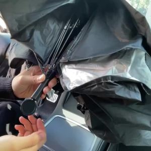 Car For Tesla Model Y Model 3 Highland Windshield Sun Shade Umbrella Front Window Sunshade Cover with 360°Rotation Bendable Amag