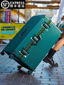 Large Capacity 100 Inch Travel Suitcase Womens Carry-On Bag with Password Lock Fashionable Hardshell ABS+PC Material