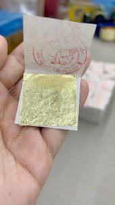 ทองคำเปลว (แท้) บริสุทธิ์100% ตราช้าง (50แผ่น/100แผ่น) ขนาด 2x2/3x3/3.5x3.5/4x4