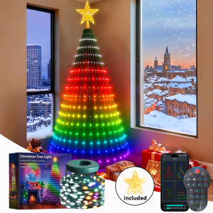 2.1M Christmas Tree Lights Smart RGB Christmas String Lights App Control Remote Music Sync for Outdoor Indoor Xmas Tree Decor