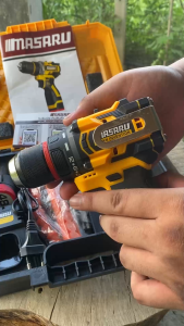MASARU สว่านไร้สาย 2 ระบบ ทุบได้ ปรับสปีดได้ แบตเตอรี่ Li-ion และแท่นชาร์จ พร้อมอุปกรณ์ 24 ชิ้น การรับประกันจากผู้ขาย ส่งจากไทย