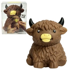 Schylling | Đồ Chơi Bóp Mềm Hình Bò Cao Nguyên Scotland Chậm Hồi Đàn Giảm Lo Âu Đồ Chơi Giảm Căng Thẳng Hình Phô Mai Mềm Mại Dễ Bóp Giúp Giảm Stress