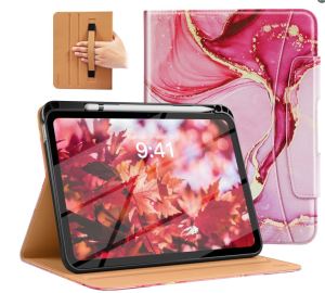 MoKo for New iPad (A16) 11th Generation Case 11-inch 2025 iPad 10th Generation Case 10.9" 2022 with Pencil Holder & Pocket Premium Leather Folio Stand Protective Cover
