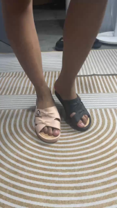 2025 new mid-heel beach shoes fashion non-slip soft sole wear-resistant slippers for women