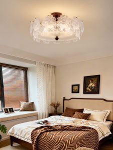 OUCHAO | French Petal Crystal Vintage Luxury Bedroom Light Eye-Protective