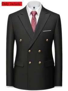Fashion New Mens Leisure Boutique Business Banquet Solid Color Wedding Double Breasted Slim Fit Suit Blazers Jacket Pants