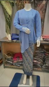 Setelan Kebaya Selendang Aurora Tulle Murah / Kebaya Wisuda Aneka Pilihan Warna