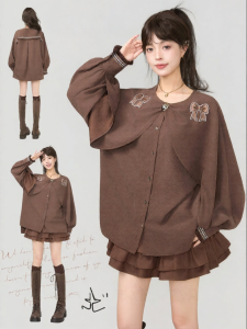 KEIKO | Elegant Bow Design Long Sleeve Shirt