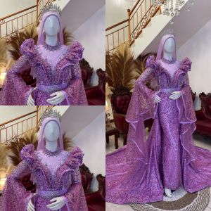 gaun pengantin / gaun pengantin lengan terompet / gaun pengantin span slim premium