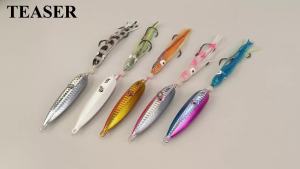 TEASER | TEASER Sea Fishing Hot Month Artificial Bait Inchiku Lead Fish Iron Plate Night Light Squid Hook Soft Bait Biomimetic Lure Bait