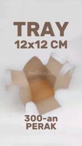 [50 PCS] TRAY KRAFT 12 12 CM LAMINASI Cakeboard Alas Tatakan Roti Kue Slice Tahan Minyak Butter Cake Gorengan
