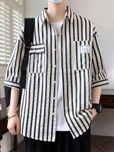 Áo Sơ Mi Nam Tay Ngắn Mỏng Mùa Hè Mới Thời Trang Áo Phông Thường Ngày Cho Học Sinh Trung Học Phổ Thông Chất Liệu Polyester Cotton