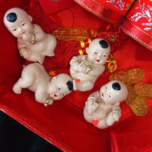 Wedding Qiuzi Ornaments Wedding Doll Bride Dowry Womens Home Aegis Bed Doll Four Happiness Male Baby Festive Auspicious Supplies