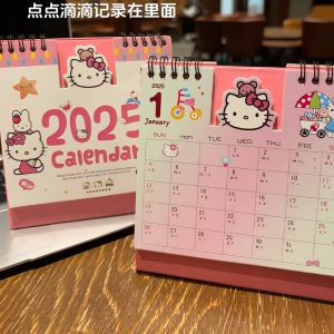 Mini HelloKitty Cat Cartoon Desktop Calendar Snake Year Tabletop Decoration High Aesthetic Value Business Supplies Printing