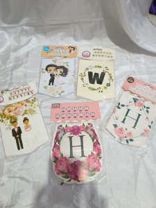 Banner Happy Wedding | Bunting Flag Happy Wedding | Tulisan Happy Wedding