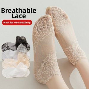 Lace Border Invisible Anti-Skid Breathable Thin Socks