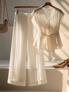 High Waist Summer Salt System Lightweight Work Clothing for Casual Use Sleeveless V-Neck Womens Suit Single Piece Plus Size