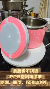 korean Style Lunch Box 2 Layer Portable Stainless Steel Leakproof Lunch Box For Kids & office worker #881251