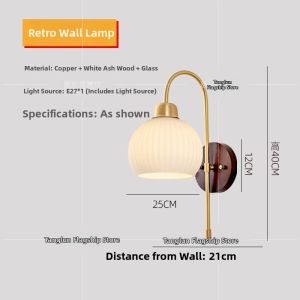 TANGLUN | Cream French Style Luxury Wall Light Full Copper
