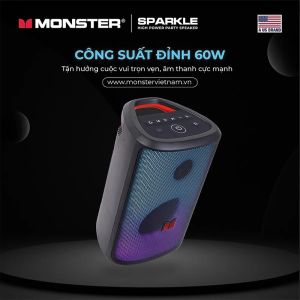 Loa di động Monster Sparkle ( bluetooth 5.3 IPX5 pin 12h ) - Hàng Chính Hãng - Gia Khang Shop