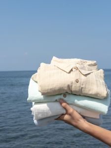 Love Rhino Double Layered Soft Long Sleeve Shirt Artistic Couple Style Loose Fit Cotton Youth Fashion Everyday Wear