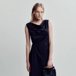 Romstudio โชว์แฟชั่นสุดหรู ชุดราตรี ยาวสามทาง เดรส เซ็กซี่ ไหล่ ดีไซน์ ความหนาแน่นสูง ผ้าฝ้าย เรียบหรู Body-con เดรส สําหรับงานปาร์ตี้และวันที่