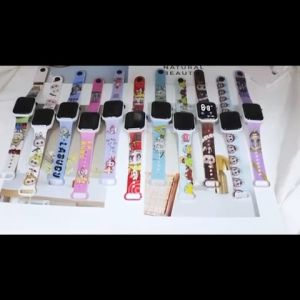 Jam Tangan Anak LED Digital Karakter LABUBU / Motif Labubu Cute Cantik Cowok Cewek LED Screen Strap Kartun Lucu