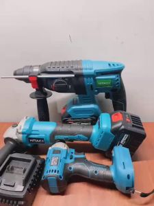 Bộ Combo 3 Trong 1 Gồm Máy Khoan Đục Bê Tông Máy Mài Và Máy Siết Bulong Dùng Pin 199V 15 Cell Lõi Đồng 100% Động Cơ Không Chổi Than - Bảo Hành 1 Năm