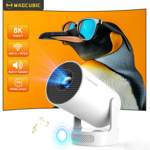 Magcubic HY300 Pro + Projector Android 14 8K 290ANSI 1280*720P Dual Wifi 180°flexible BT5.0 Cinema Outdoor Portable Projector