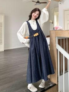 Blue Casual Denim Vest Skirt Set Womens 2025 Autumn New Design Sensation Elegant Anti-Aging Versatile Two-Piece Set