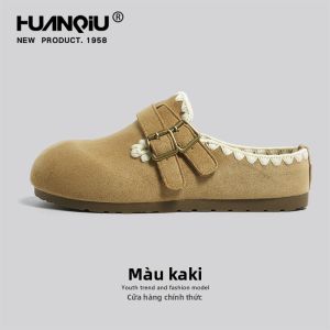 HuanQiu | Giày Lười Nữ Màu Khaki