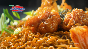 Mi Sedaap Korean Spicy Chicken Soup Instant Noodles 77g (Set of 5)