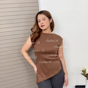 Velmy Tanktop Rib Asimetris Basic – Effortless OOTD by Clashe