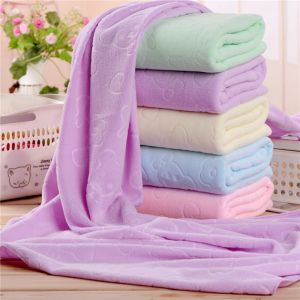 Pet Towels Embossing Pet Bath Towel Thin Blanket Microfiber Strong Absorbing Water Dog Towels Teddy Pet Bath Supplies