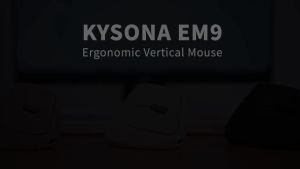 Kysona EM9 Wireless Mouse Bluetooth Ergonomic Vertical Mouse RGB Rechargeable 4000DPI 6 Mute Buttons for Tablet Laptops PC