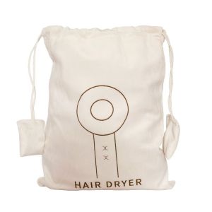 Beige Linen Dustproof Blow Dryer Storage Bag