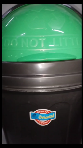 45 Liters Black Trash Bin/ Waste Container/Rotating Flat Trash Can/Basurahan/Garbage Bin Trash Can/Waste Disposal/Recycle Bin/ Plastic Cleaning Cover