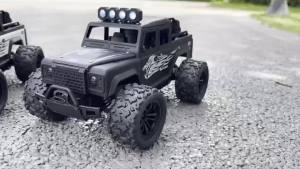 Alloy RC Off‑Road Truck 2.4G Remote Control Car With Colorful LED Light All‑Terrain Toy Car 20KM/H Kids Boys Birthday Gift