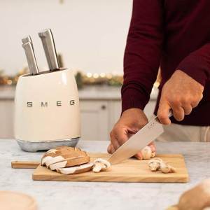 SMEGItalian Retro Style Cooking Knives Set - Full Set of Kitchen Knives for Home Use European Stainless Steel Fruit Knife
