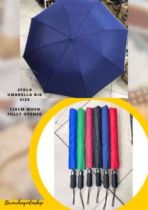Jumbo 2Fold umbrella big size  120cm when fully open automatic openmanual close Plain / Printed