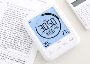 mooas Visual Timer Clock Digital Bathroom Shower Clock Waterproof Shower Clock Temperature & Humidity Large Backlit Display Countdown Countup Timer Productivity Timer for Kitchen & Bathroom