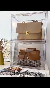 กล่องกระเป๋า กล่องเก็บกระเป๋า ร่วมกับ จัดระเบียบ ตู้พลาสติกอเนกประสง