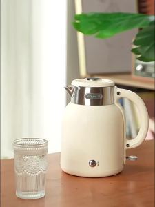 「China Plug」Bear | Retro Insulated Electric Kettle Stainless Steel Large Capacity