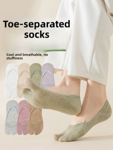 JINGCHI | Summer Thin Two-Finger Womens Socks Separate Toe Dividers Flip Flop Friendly Breathable Lightweight Footwear Crystal Sprinter