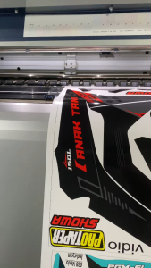 Decal Sticker Motor DTX Putih Simpel Kombinasi Hologram Keren Bisa Reques