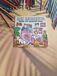 Sách Tô Màu Dành Cho Người Lớn Cat Moments - Món Quà Thư Giãn Độc Đáo Với Giấy Cao Cấp Thoải Mái Giúp Giảm Căng Thẳng Lý Tưởng Cho Bạn Bè Và Người Yêu