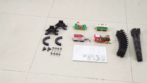 Christmas Train Electric Music Light Toys Santa Claus Rail Car Kids Xmas Gift Decorations For Home