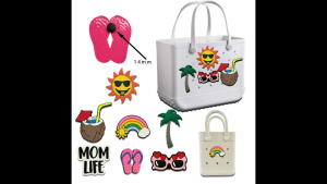 7PCS/SET Beach Bag Big Accessories Crocs Bag Decoration Charms for Crocs DIY EVA Tote Bag