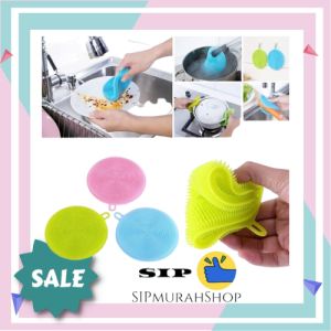 Spon Silikon & Alat Pencuci Piring Wajan Teflon Panci Spons Cuci Jampel / Spons Spon CUCI PIRING Sikat Pembersih Wajan Panci Wastafel Silikon
